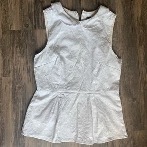 J Crew Peplum Off-White Blouse